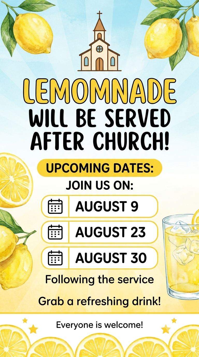 Lemonade after Church!