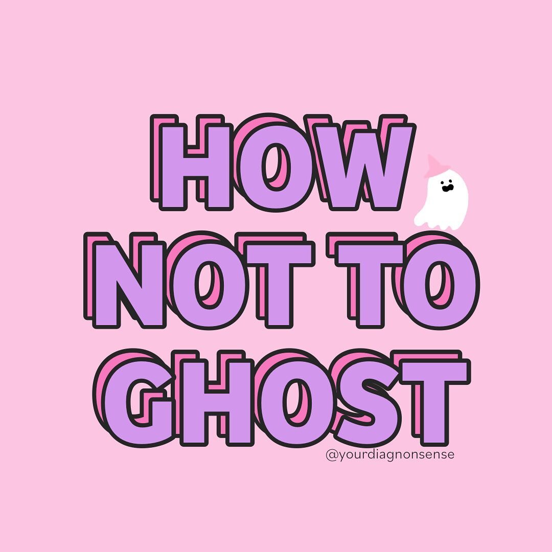 No more ghosting pweeze. It's a missed opportunity all around.