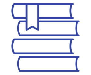 Icon with four books stacking