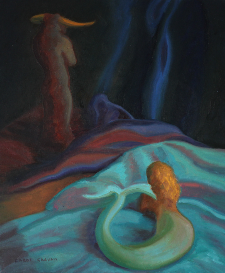 MERMAID AND MINOTAUR clay figures &#9733;