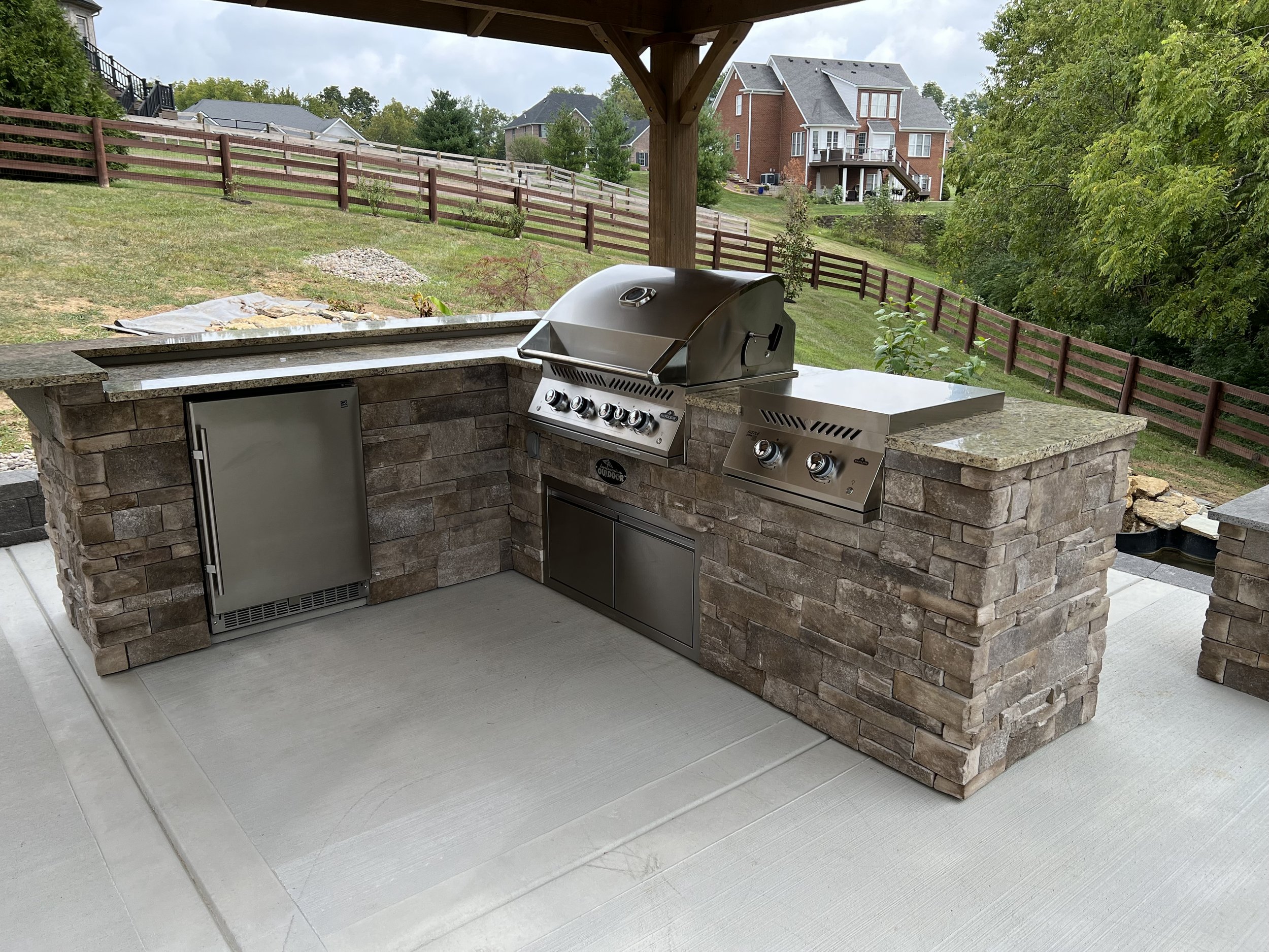 Custom Outdoor Grill Island with Napoleon Grill Components