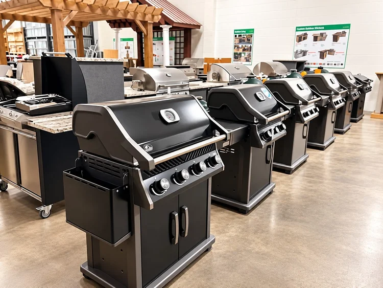 Premium grills and outdoor kitchen products at the new Housewarmings showroom, Lexington KY