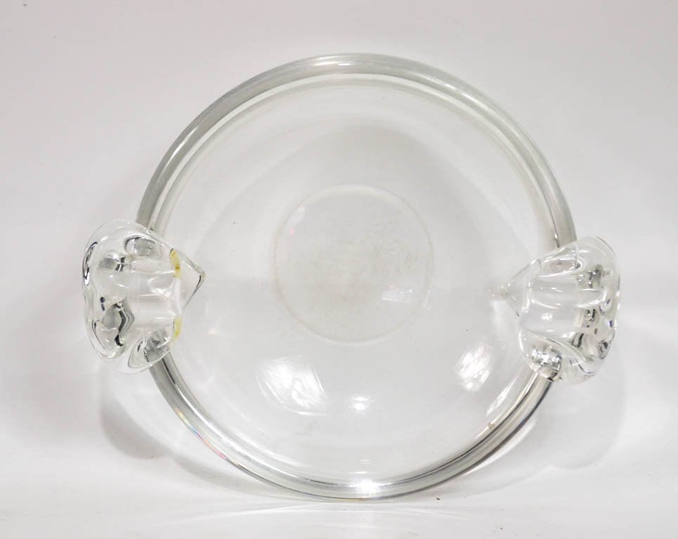 Bvlgari Steuben Crystal Glass Cigar Ashtray Rare Signed George Thompson Glass Bowl 