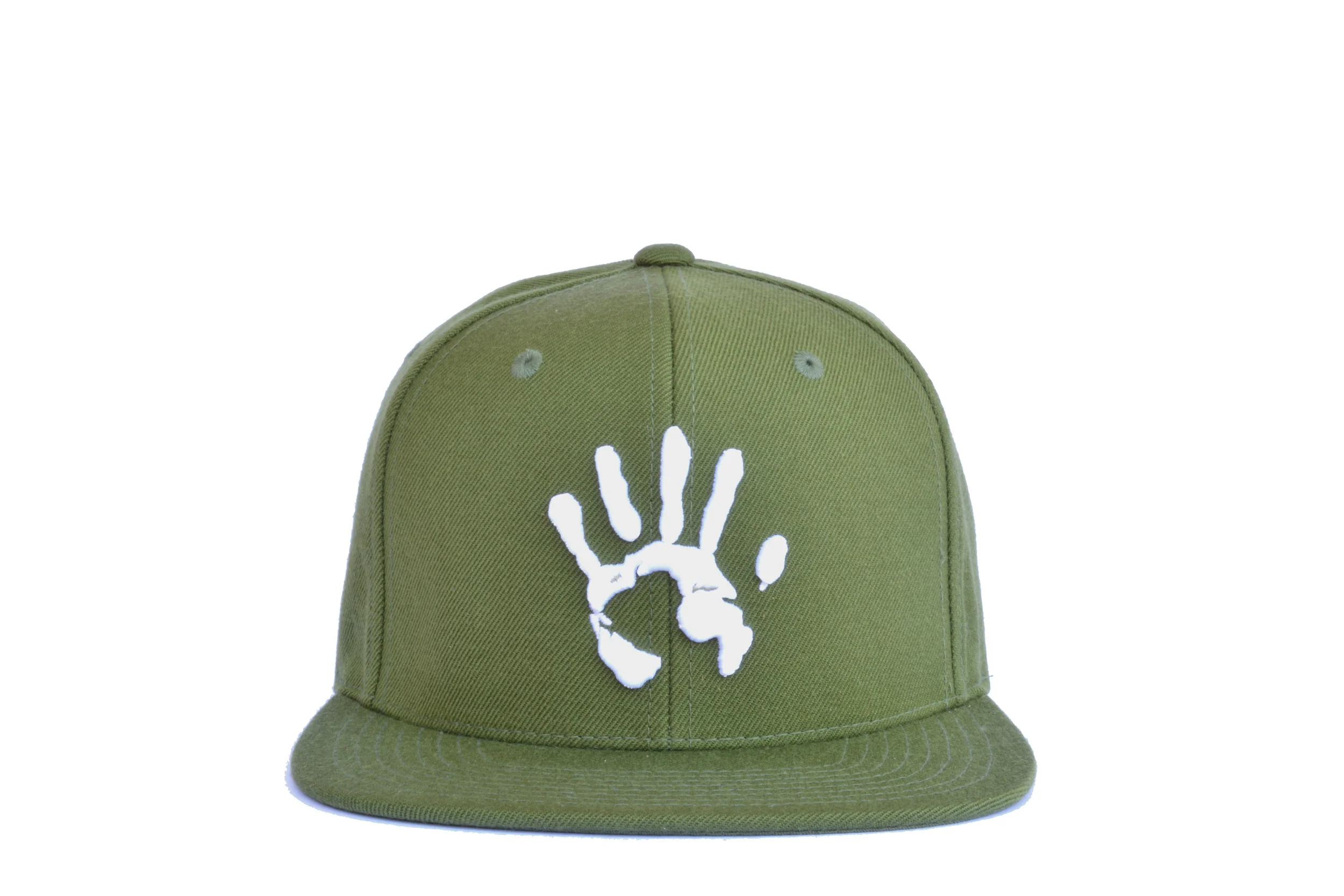 The Handprint Snapback - Army Olive