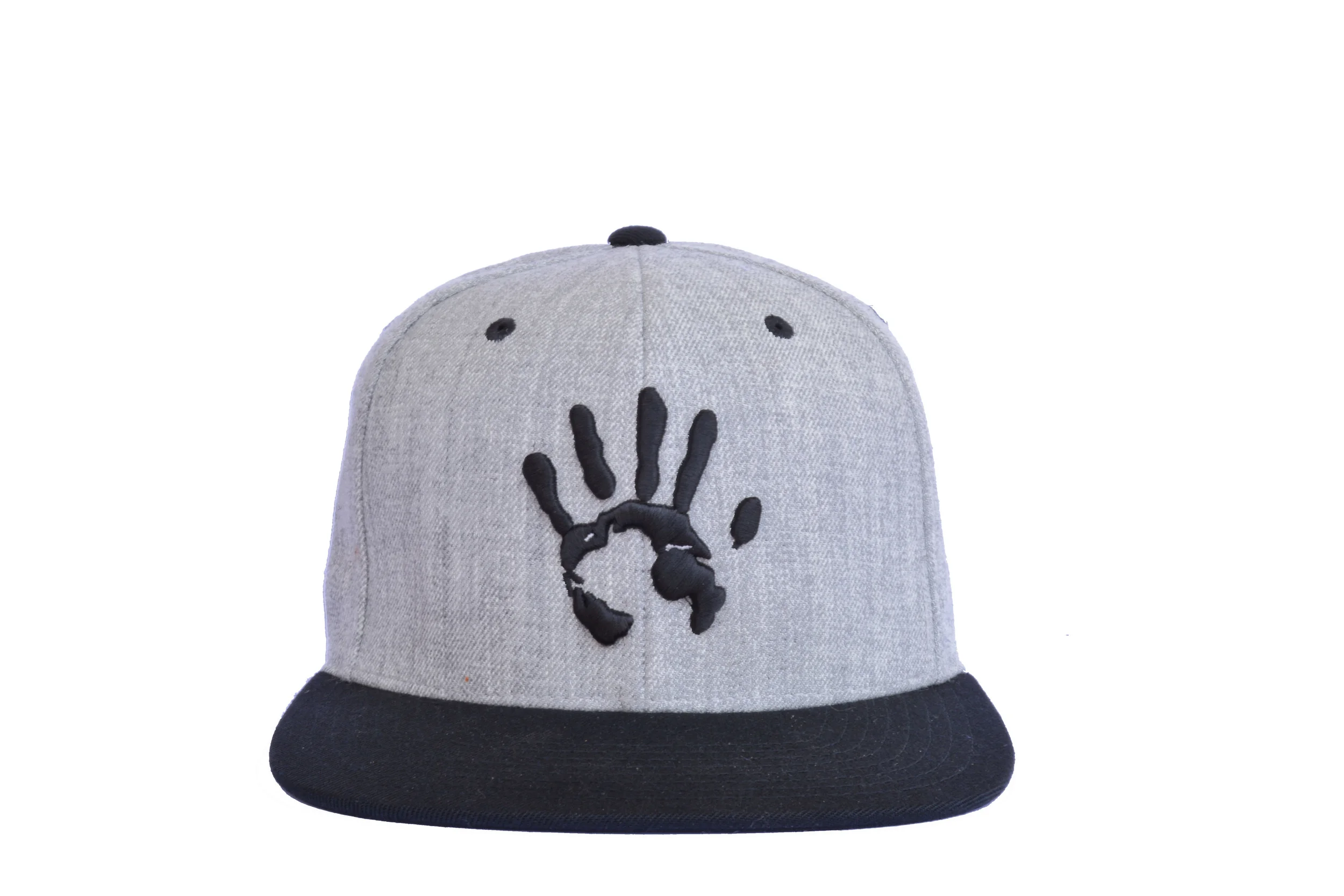 The Handprint Snapback - Grey/Black