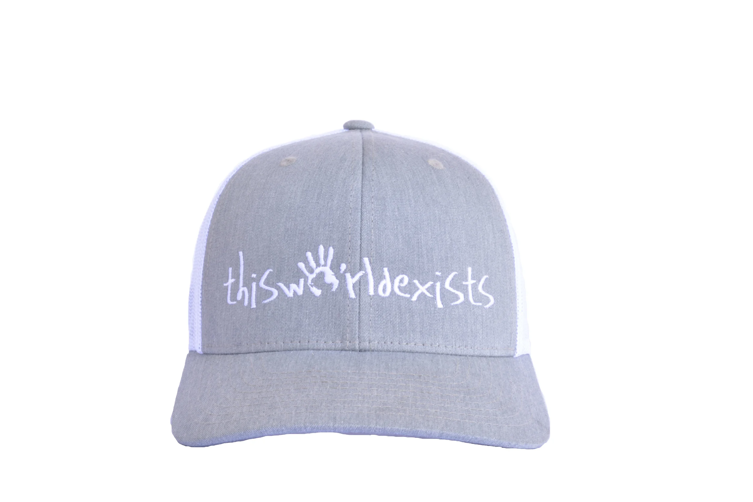 The Curved Trucker - Grey/White