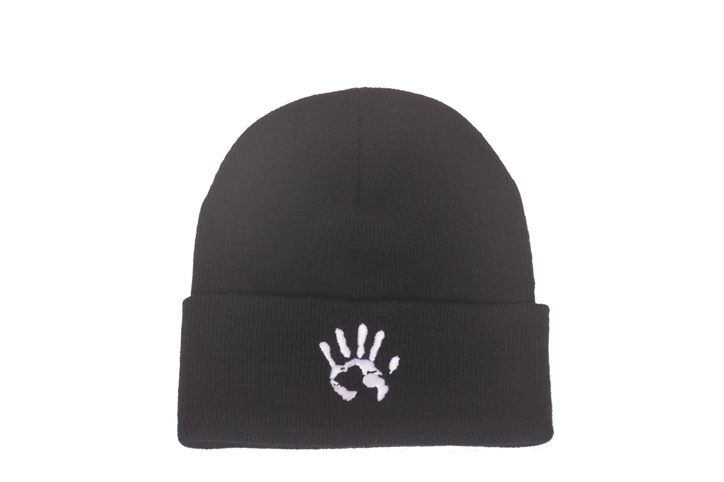 Black Handprint Beanie