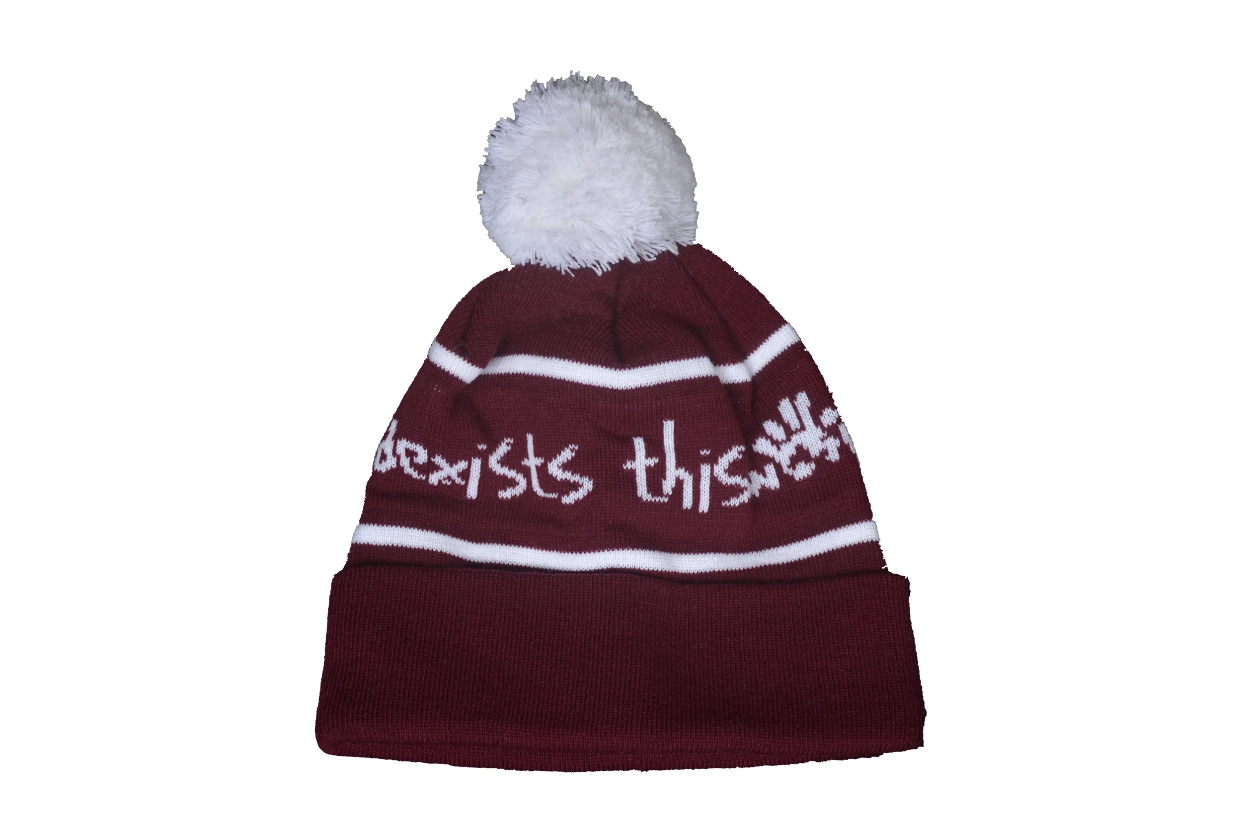 Maroon Pom Beanie