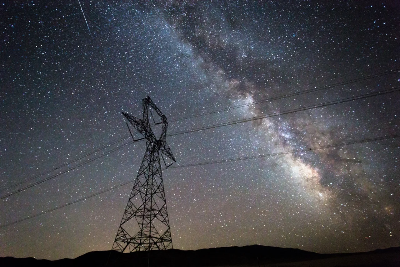 Power lines in the West Desert.&nbsp;Photo: Dean Chytraus