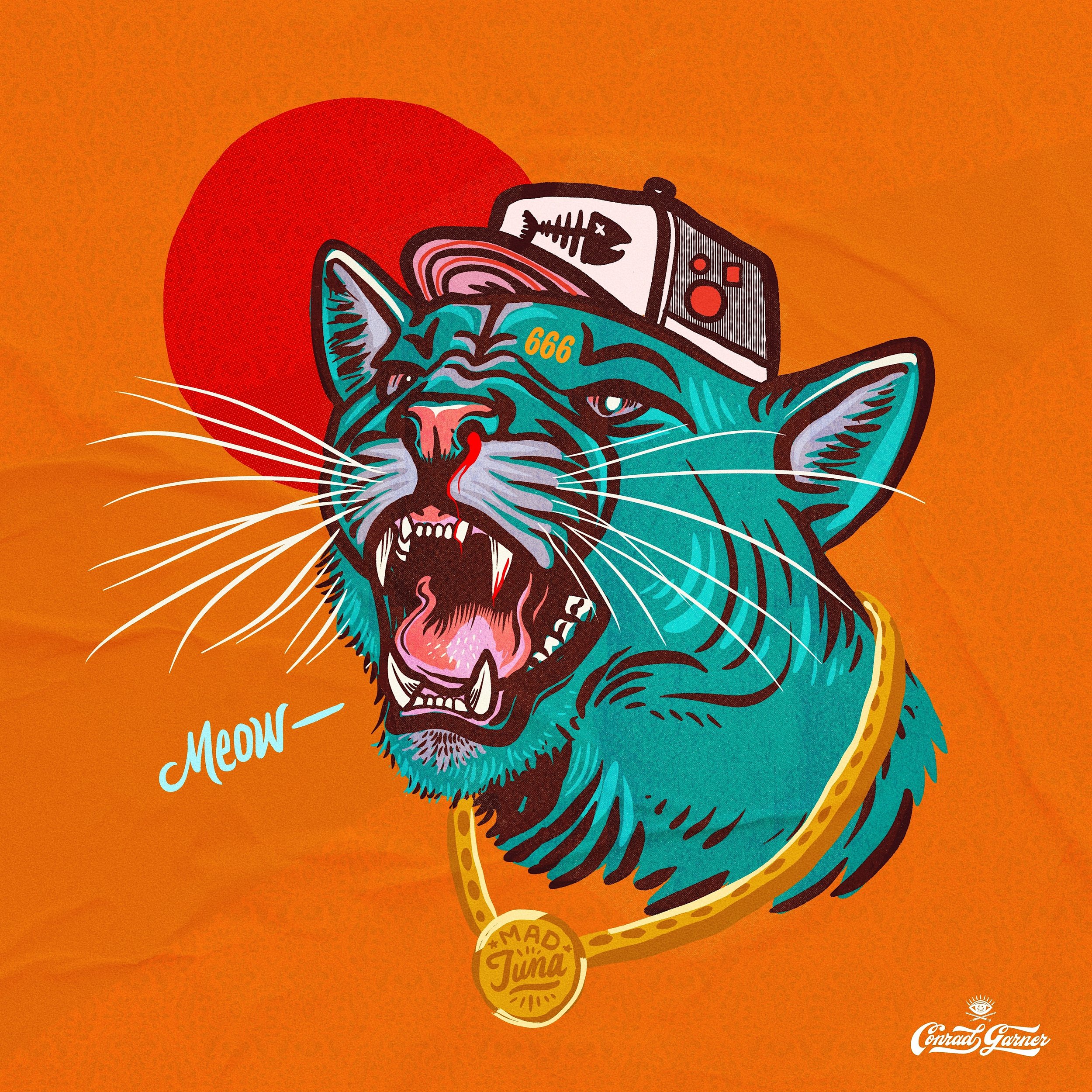 Meow. 🐱 #cat #art #illustration #tampa #florida #panther #meow #tuna