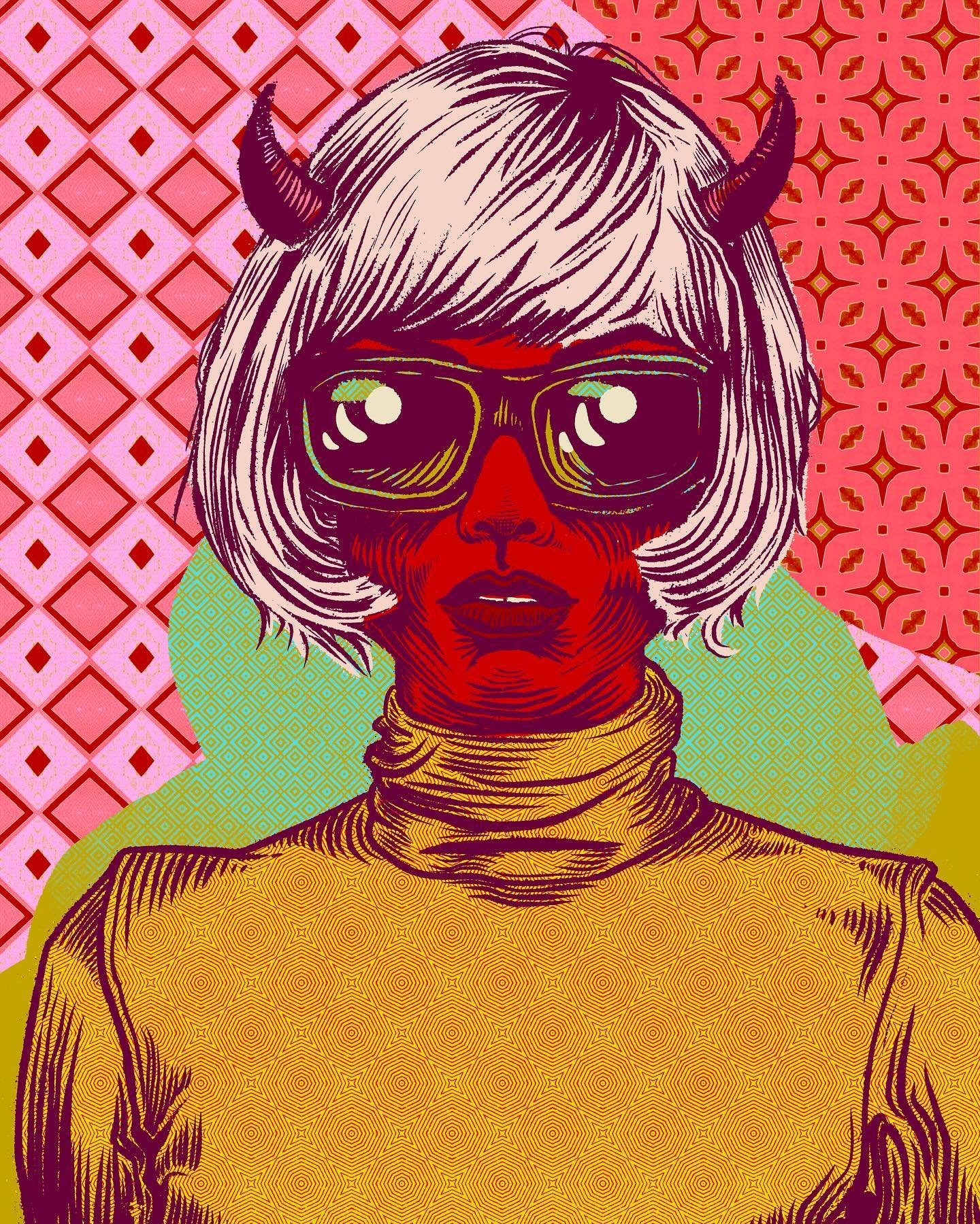 Cruel intentions. #woman #female #devil #demon #love #art #illustration #tampa #florida #color #pattern #texture #custombrushes #procreate