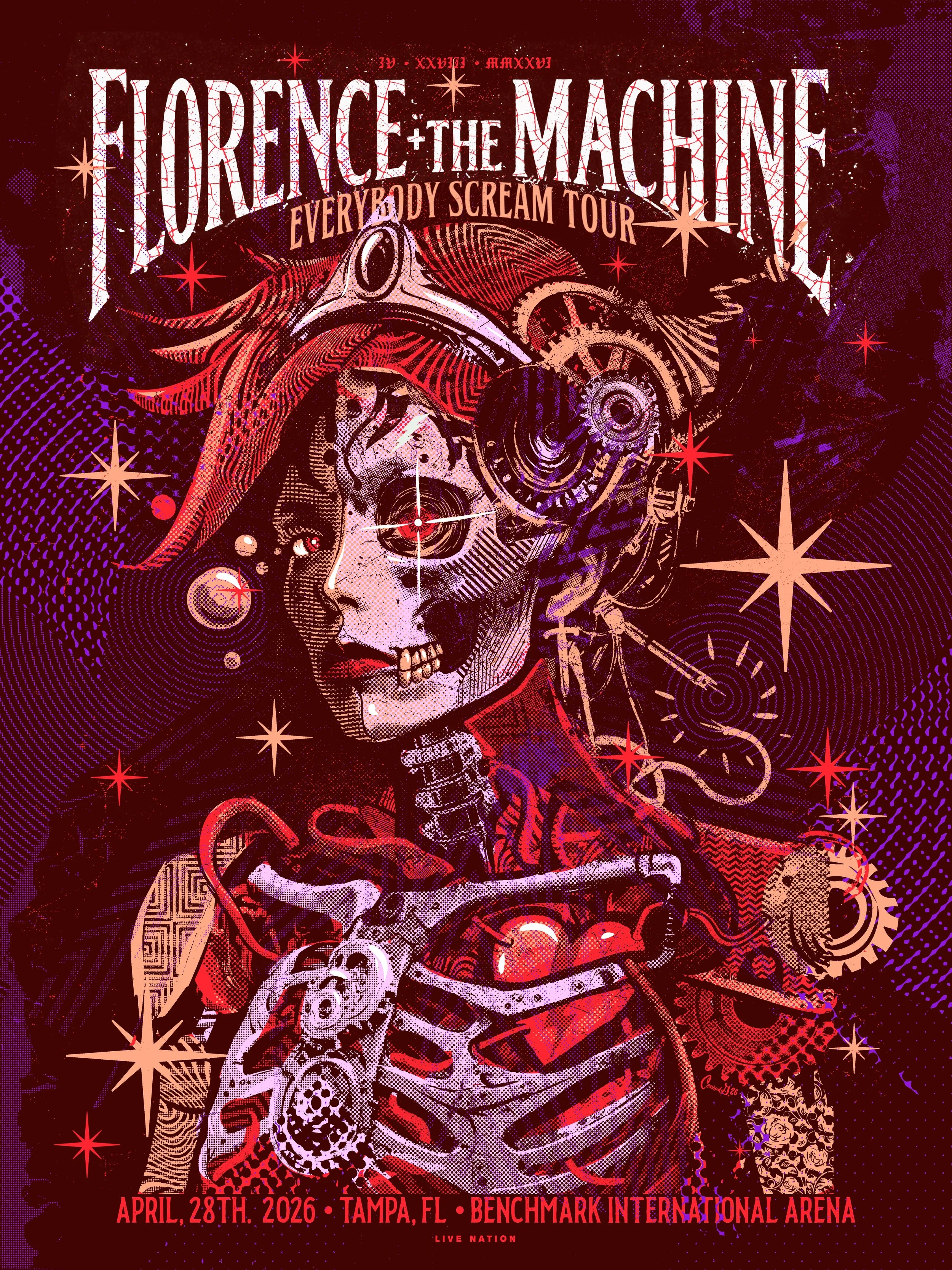 Florence + the Machine Gig Poster — Tampa, FL