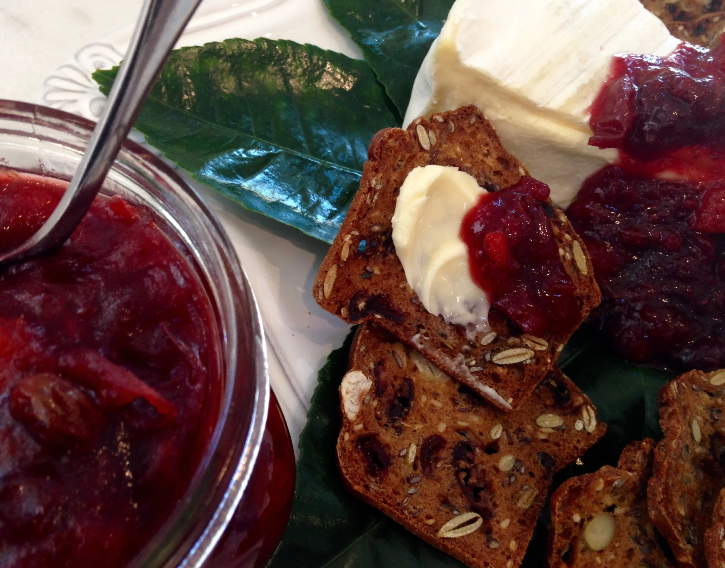 Not only is cranberry chutney the perfect accompaniment for your Thanksgiving turkey - it also makes a fabulous appetizer when served with your favorite Brie and crackers!
