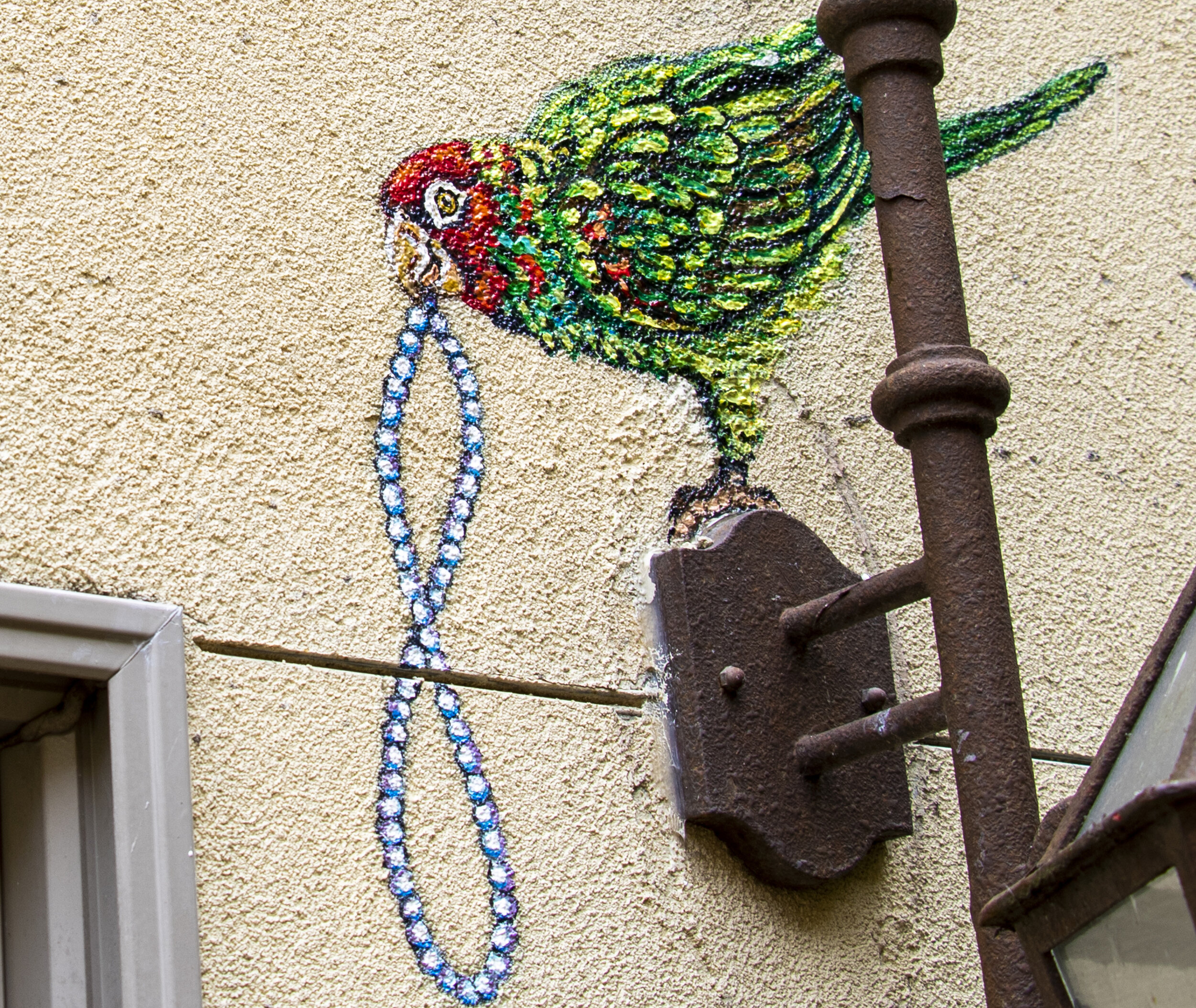 Parrot Mural on Private Residence