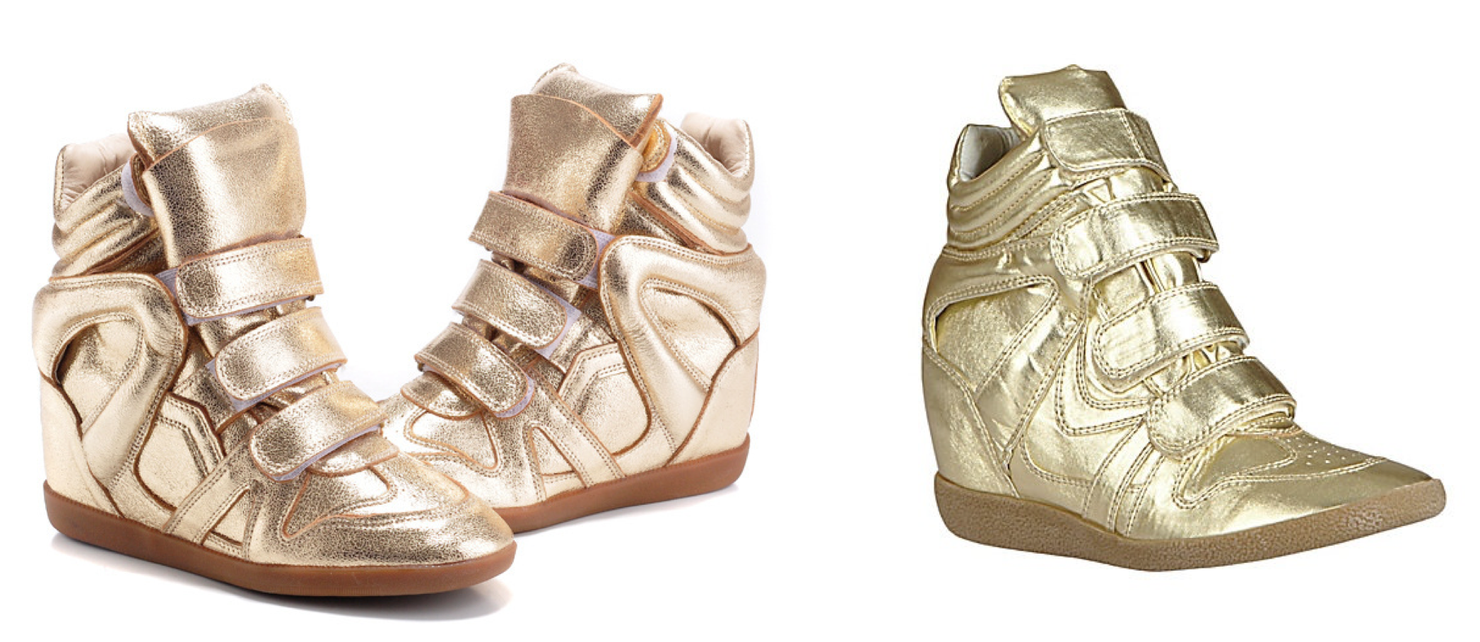 Isabel Marant's Willow sneaker (left) & Steve Madden's version (right)