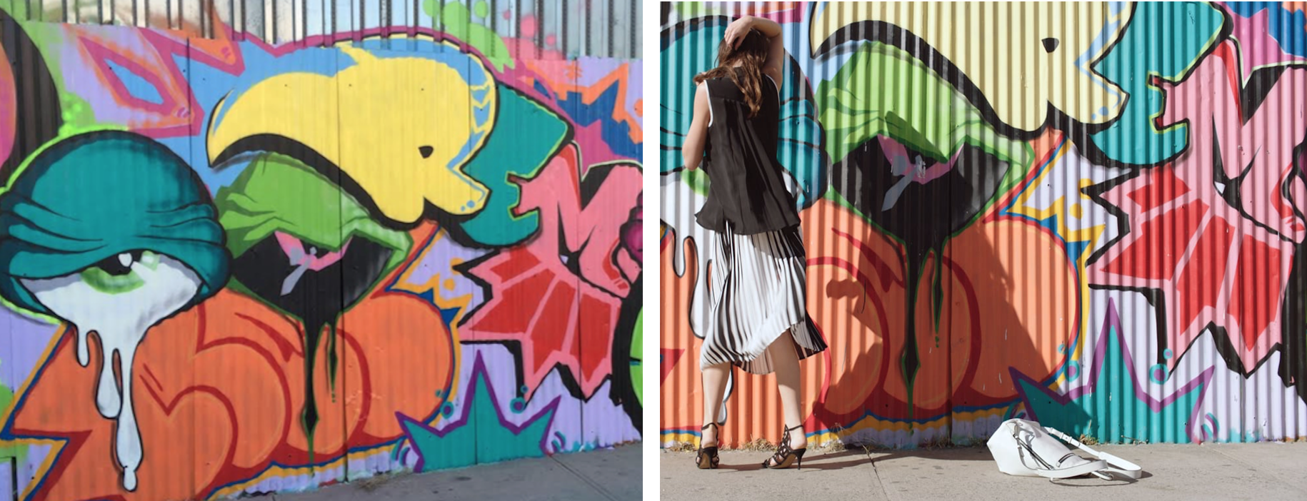 Reef's mural (left) & a still from Camuto's S/S17 campaign (right)