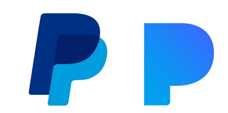 PayPal's logo (left) and Pandora's logo (right)