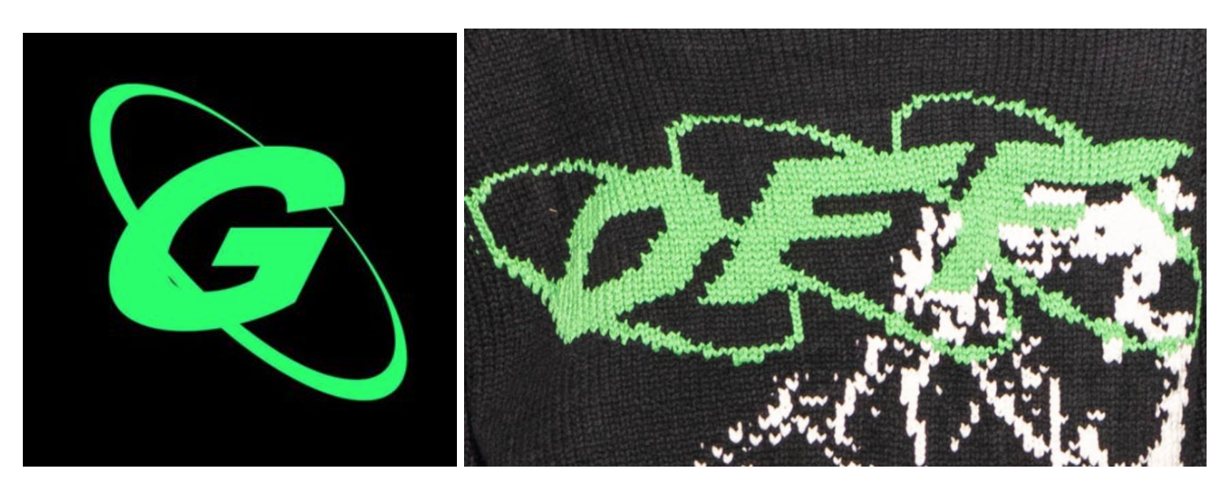 Gramm’s logo (left) & Off-White (right)