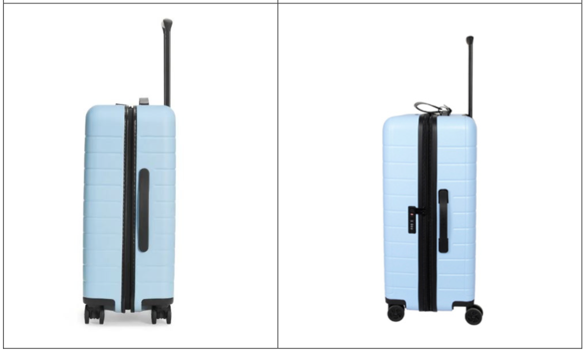 Away’s luggage (left) & Olivet’s luggage for Macy’s (right)