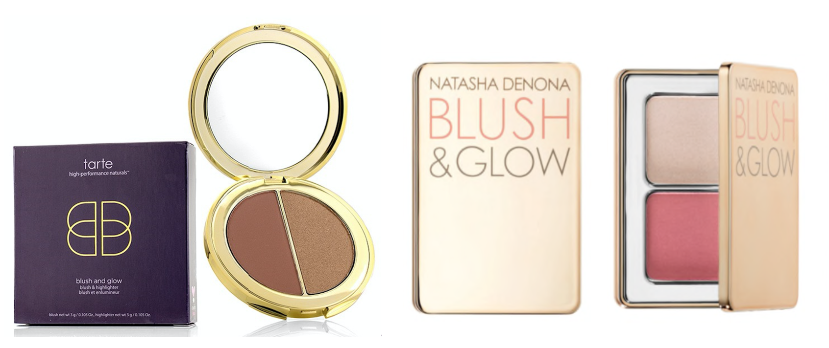 Tate’s Blush & Glow (left) & Deanna’s Blush & Glow (right)