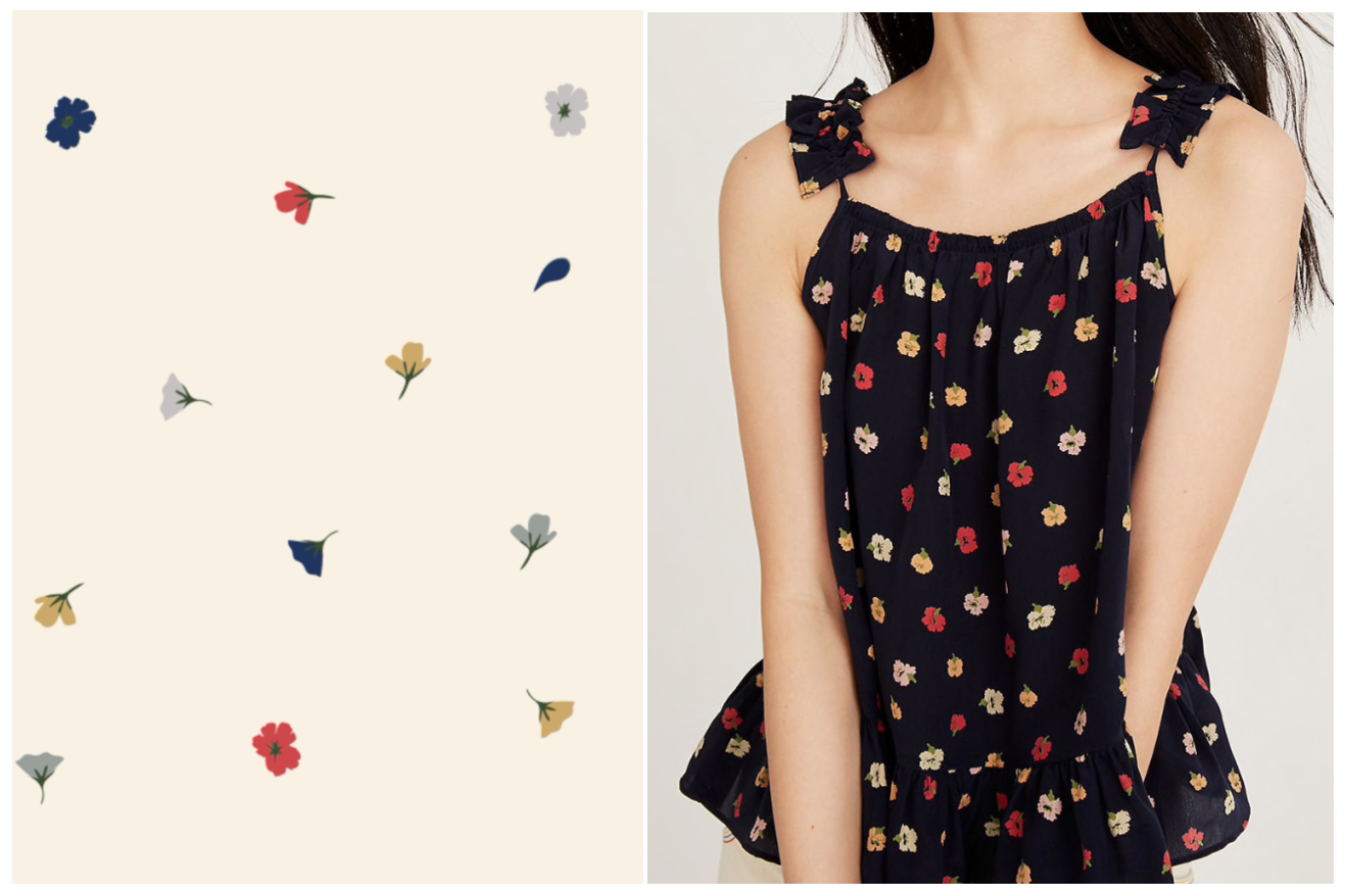The Great’s Pring (left) & One of Madewell’s garments (right)