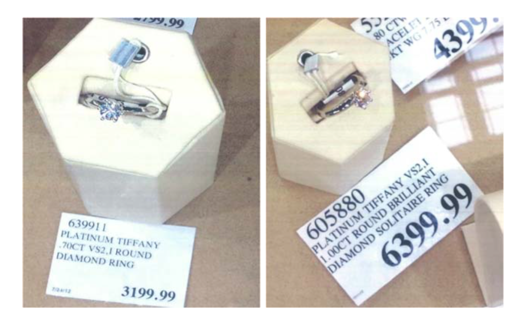 “Tiffany” rings at Costco (image via brief)