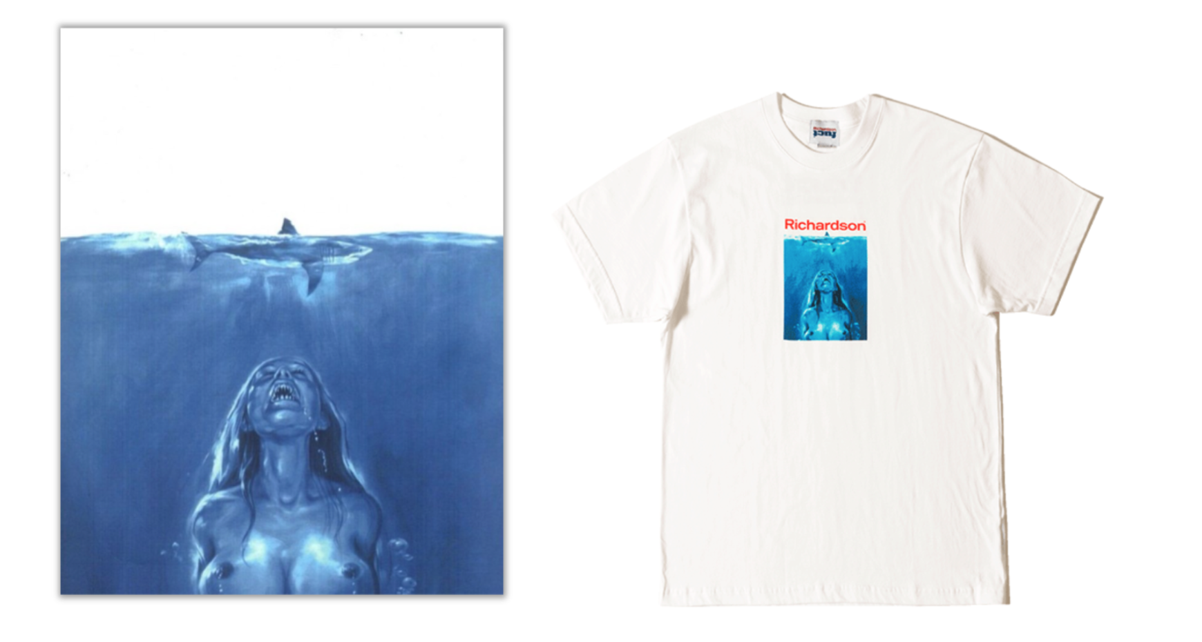 Louderback’s Maneater (left) & FUCT x Richardson tee (right)