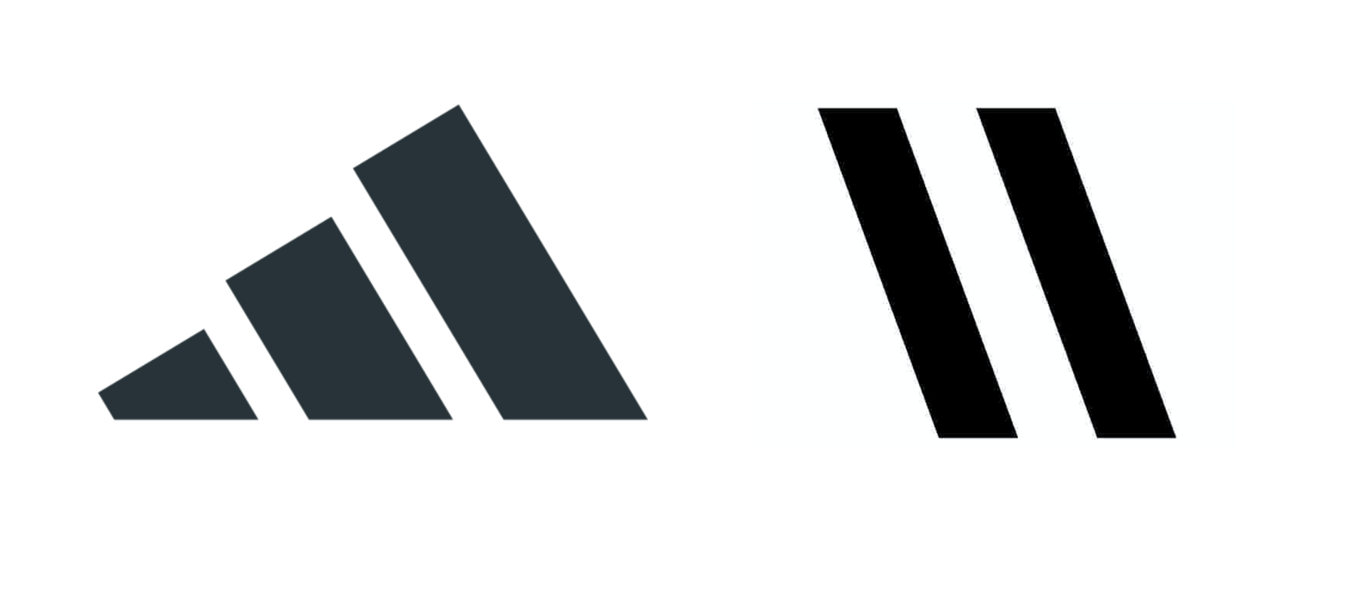 adidas’ 3-stripe mark (left) & Marubeni’s 2-stripe mark (right)