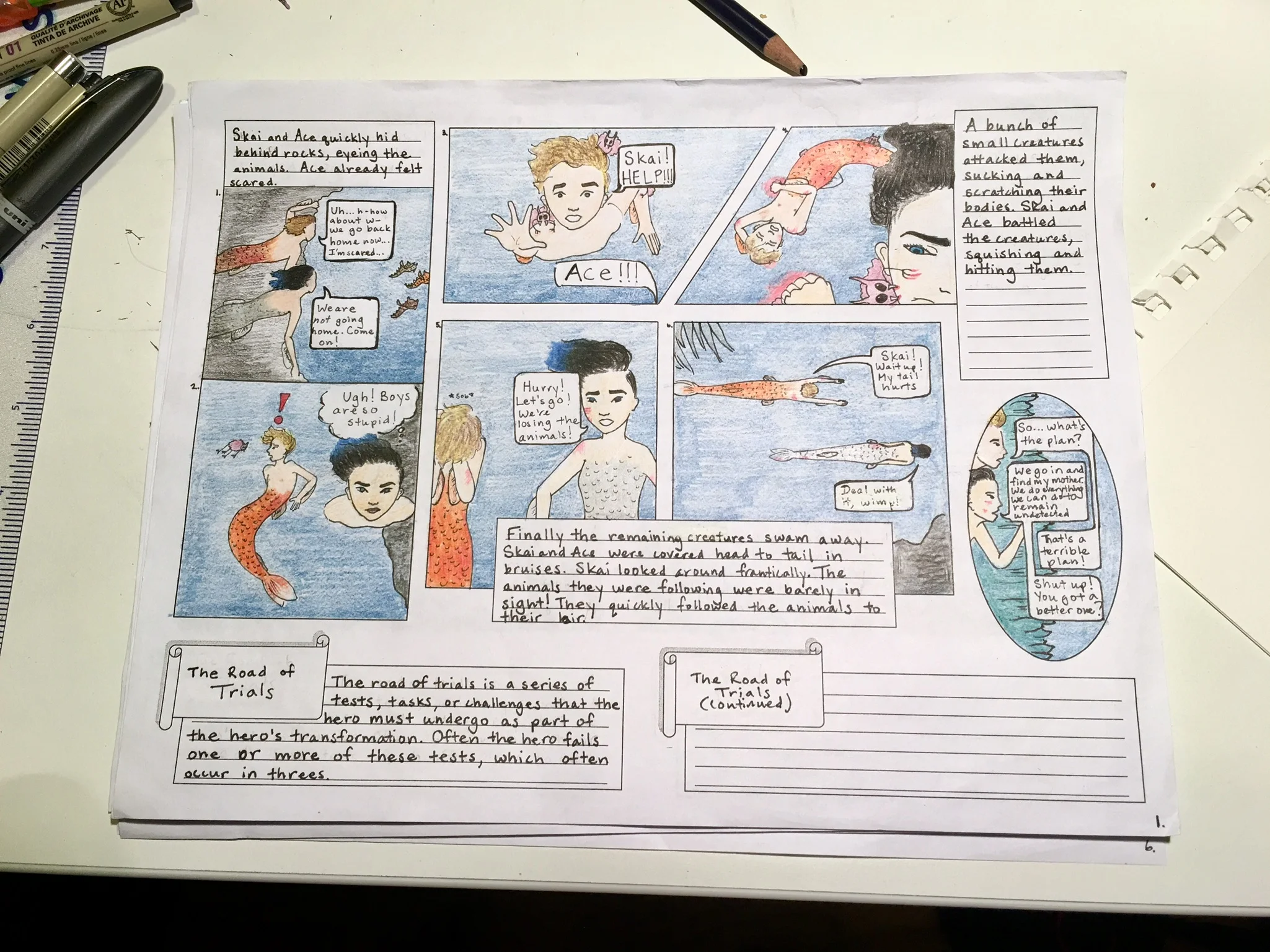 Language Arts Homework, pg. 1