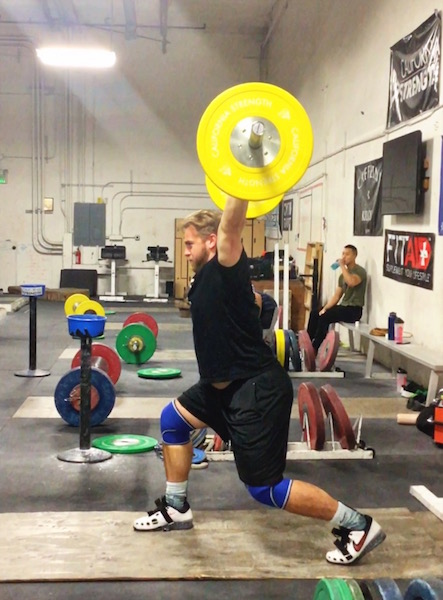 wes kitts overhead position in the split jerk