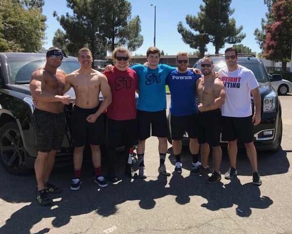 california strength weightlifting team visits mark bell's supertraining gym