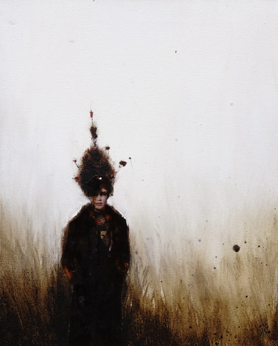 Reina De La Manigua Galactica, Animating Spirits, 2014 acrylic, collage, graphite, marker and oil on canvas 16 x 20 in