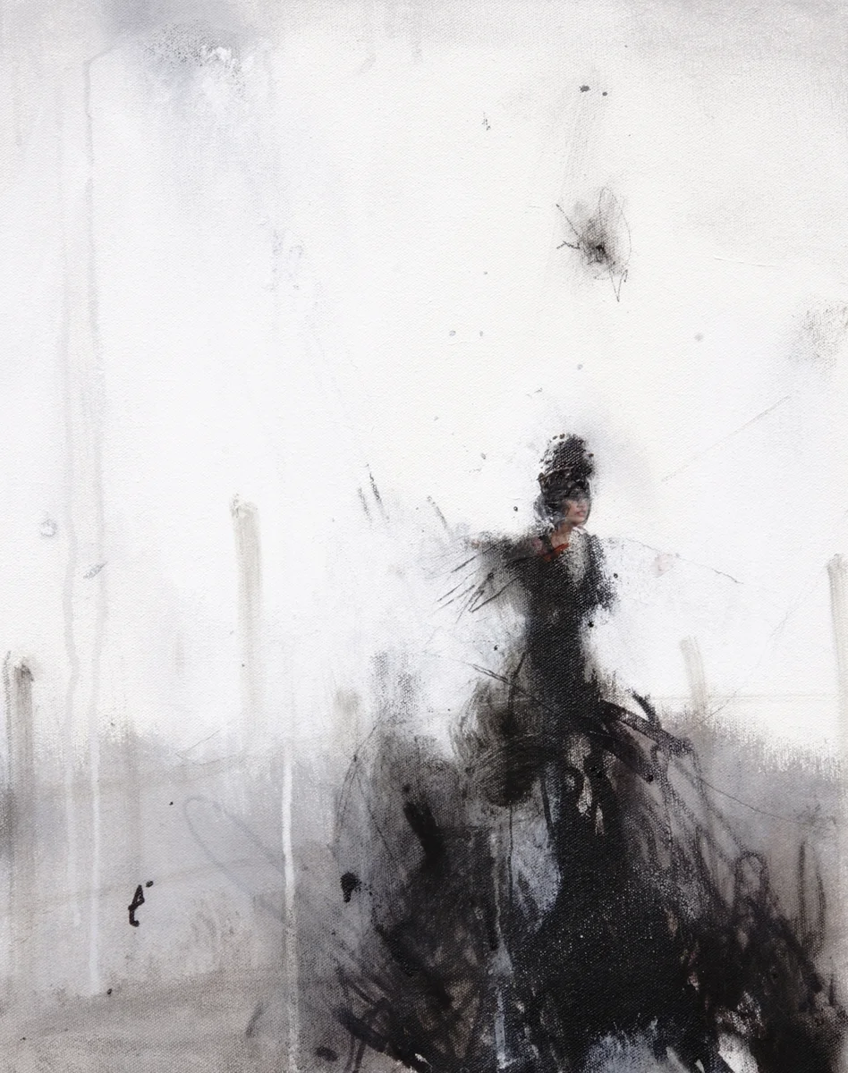 Bailarina En La Manigua, Animating Spirits, 2014 acrylic, collage, graphite, marker and oil on canvas 16 x 20 in 