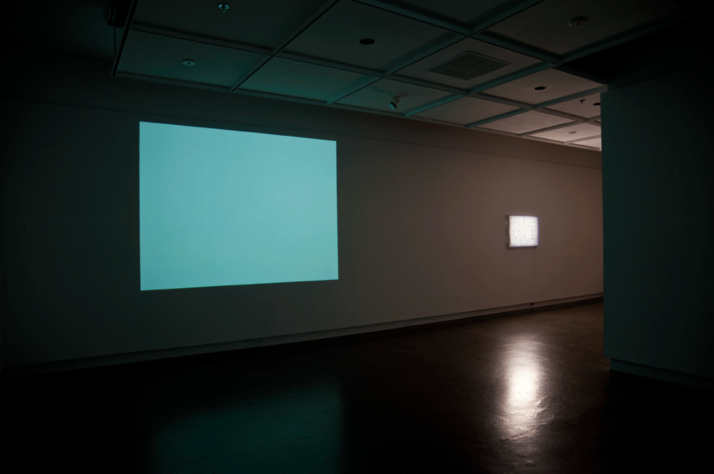 Cloud, 2007 (video); Things Are Looking Blacker, But Black Is Looking Whiter, 2013 (lightbox), Welch Galleries, Atlanta, GA