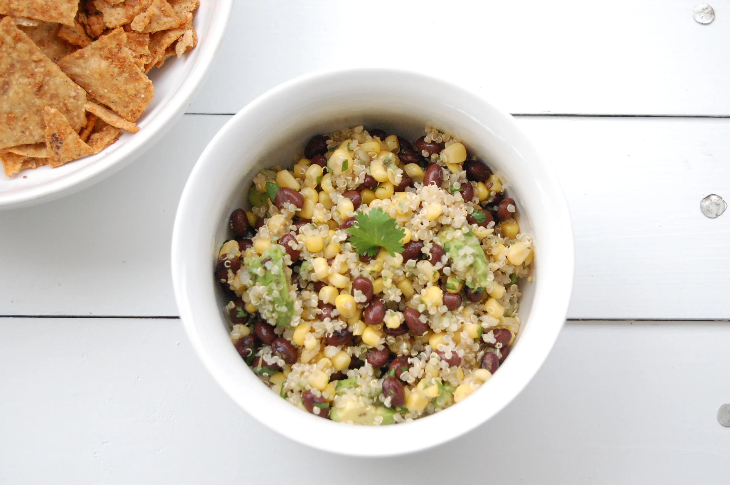 Corn, Avocado and Black Bean Quinoa