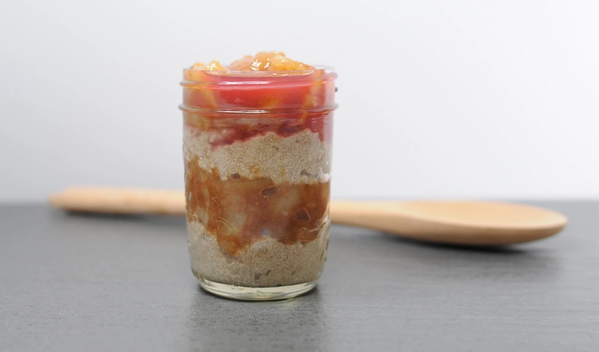 Cinnamon-Maple Pear and Pomegranate Chia Pudding Parfait