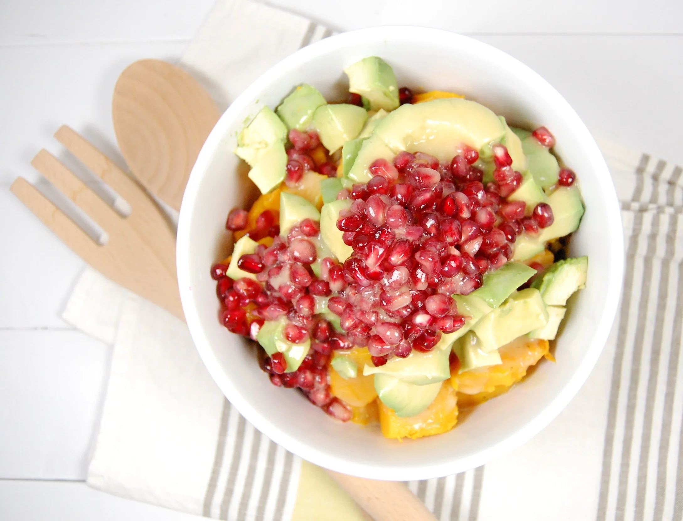 Roasted Kabocha and Avocado Salad with Pear Vinaigrette