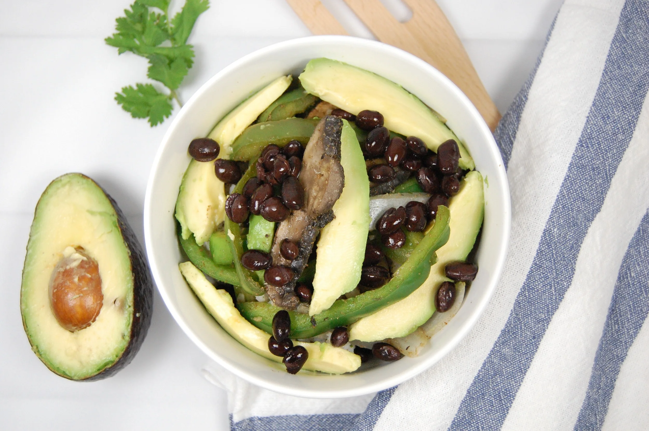 Fajita Bowls with Cilantro-Lime Rice