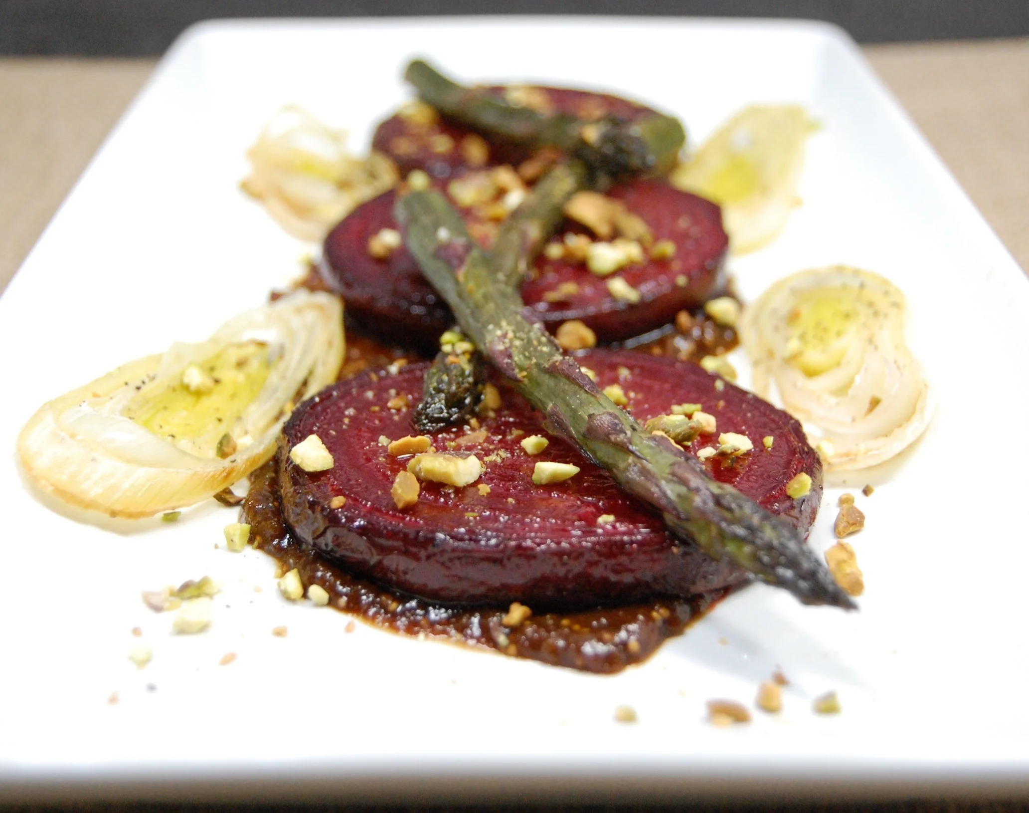 Warm Beet Salad with Fig Vinaigrette