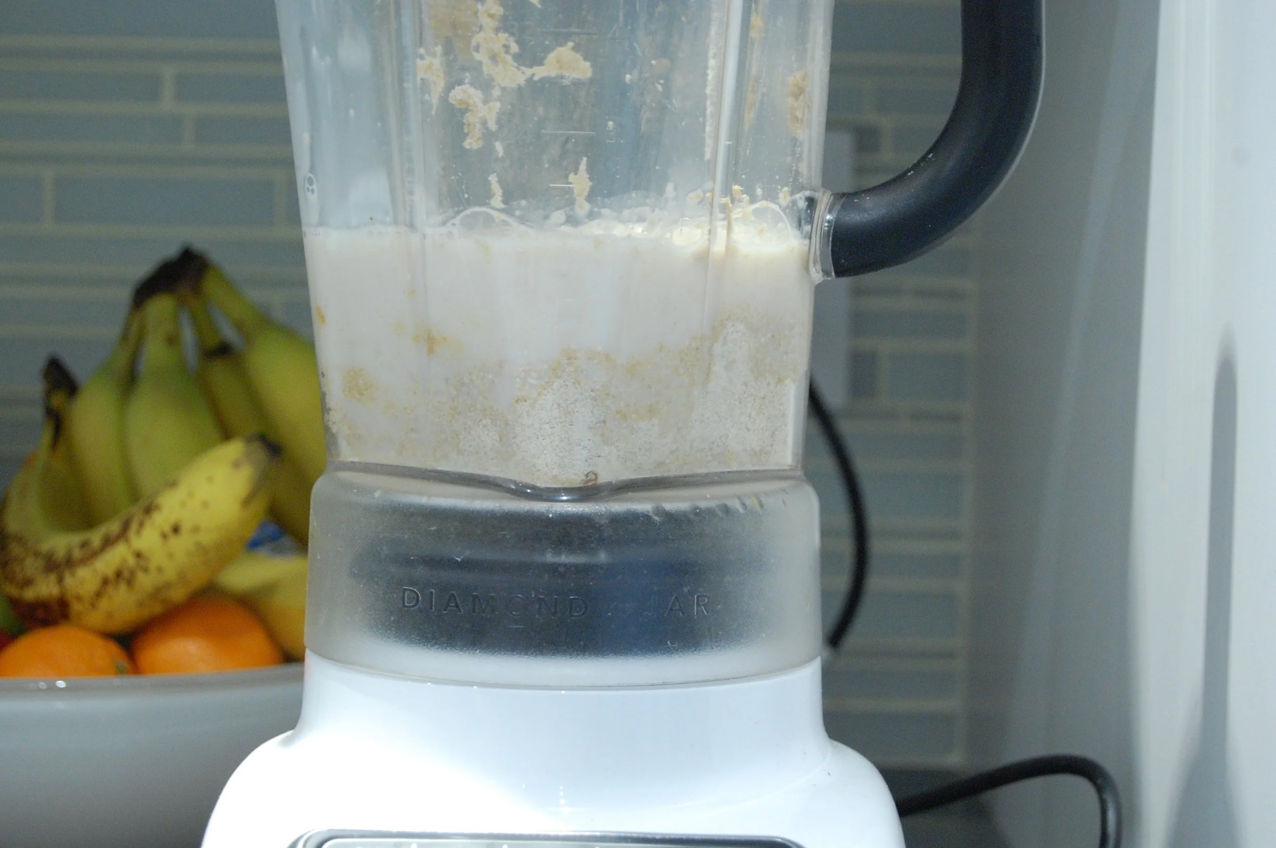 Then add the almond milk and puree until combined.