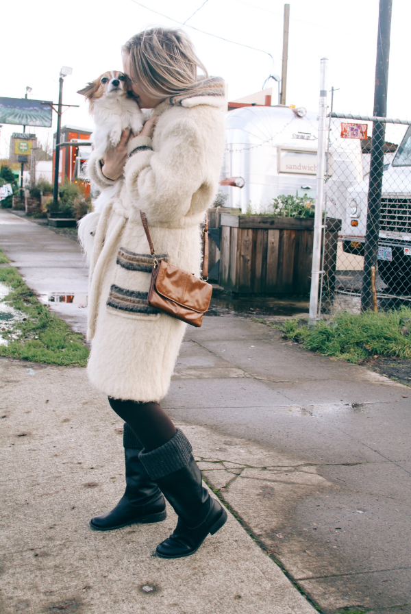 Coat L/XL, made in Iceland $68 Handbag by Latico $34