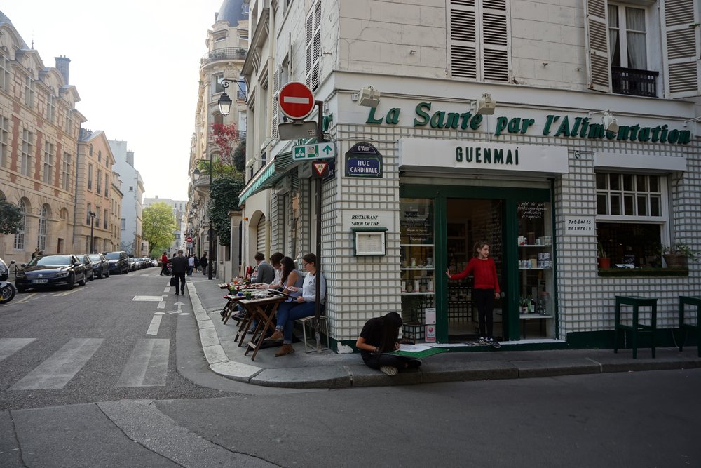 There are great vegan / vegetarian places in Paris. You have to search them out and, of course, get whoever is traveling with you to agree.