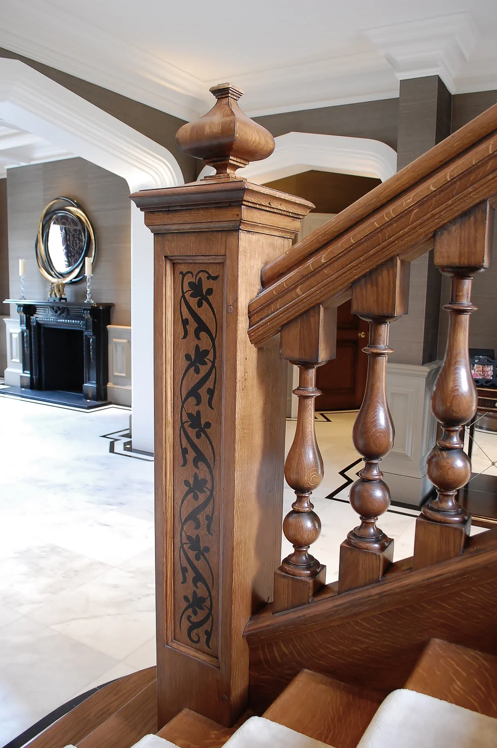 Grand oak Staircase and Hall // Project 1175