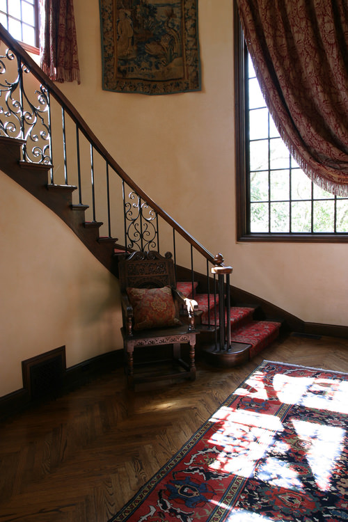 17th century style oak and Iron staircase