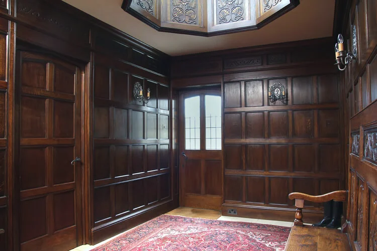 Tudor style panelled hallway.jpg