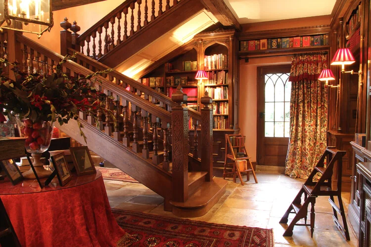 Large staircase with beautiful turnings and decorative carving.jpg