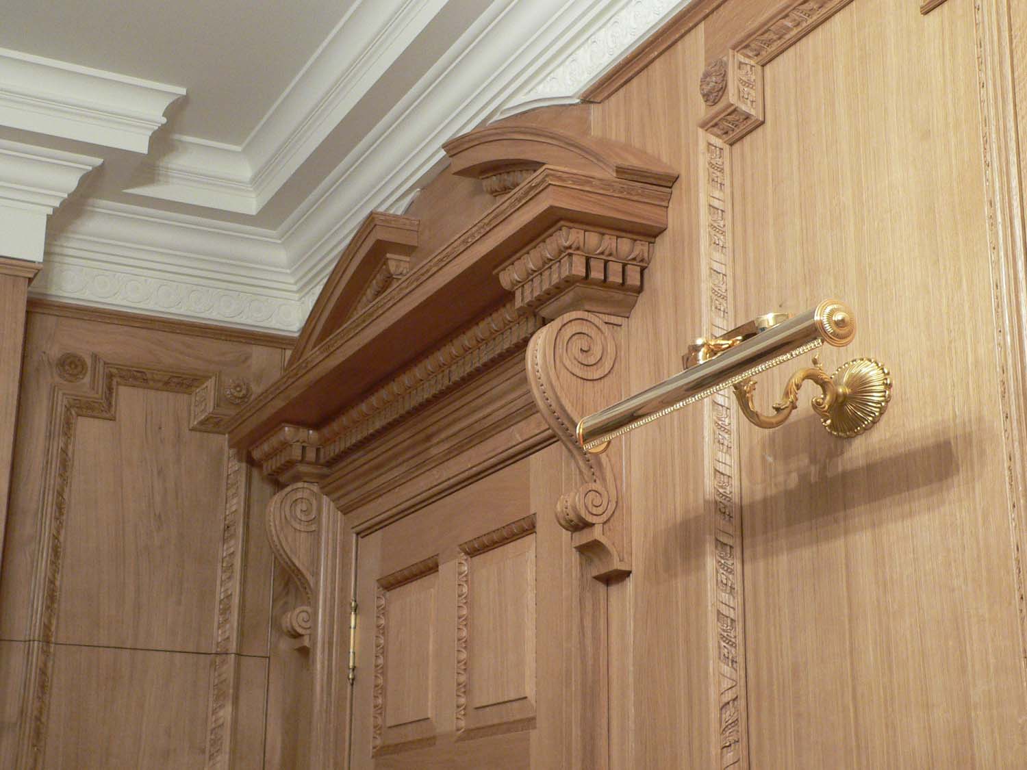 Broken Pediment with 18th century style carvings 