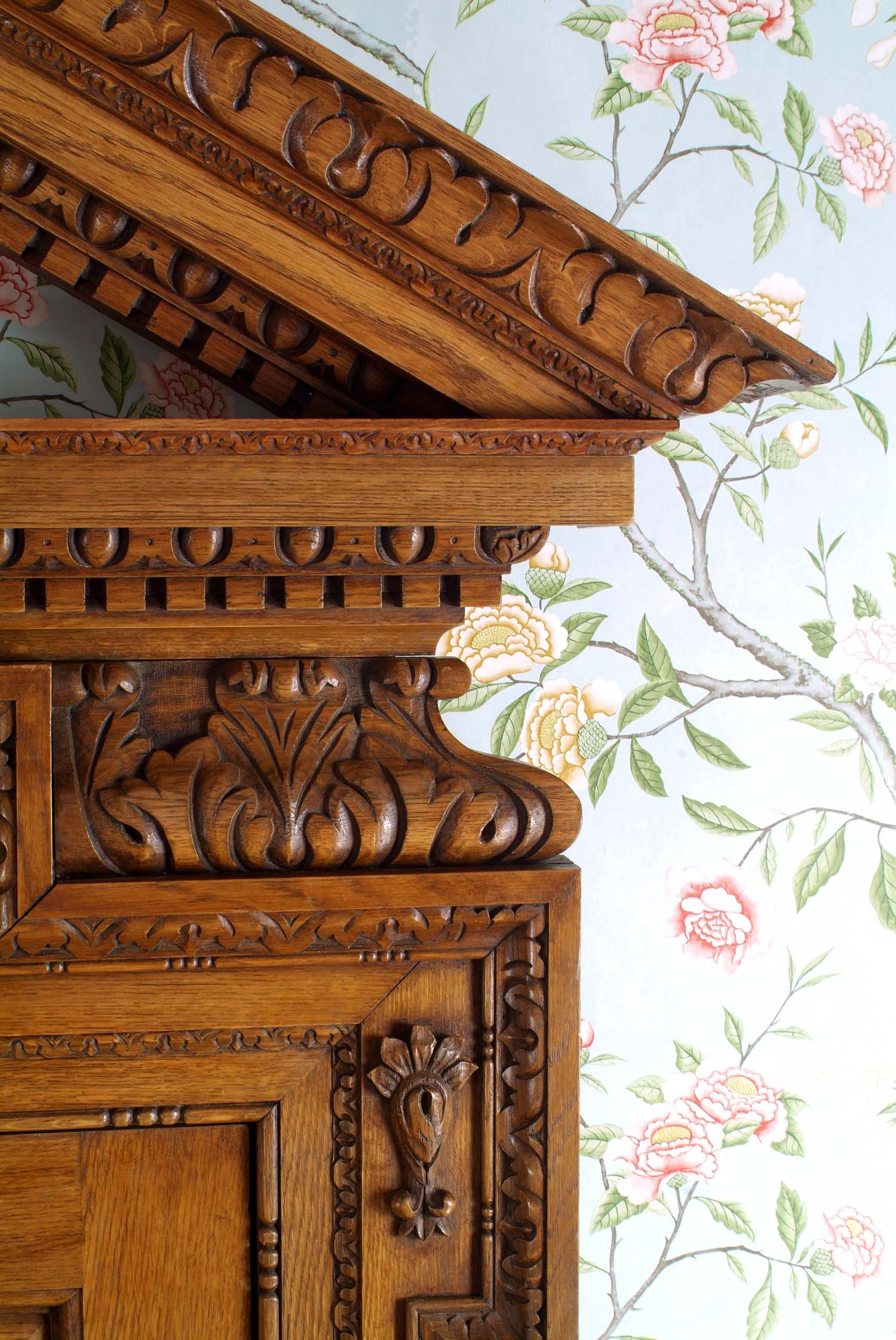 Intricately carved 18th century door surround
