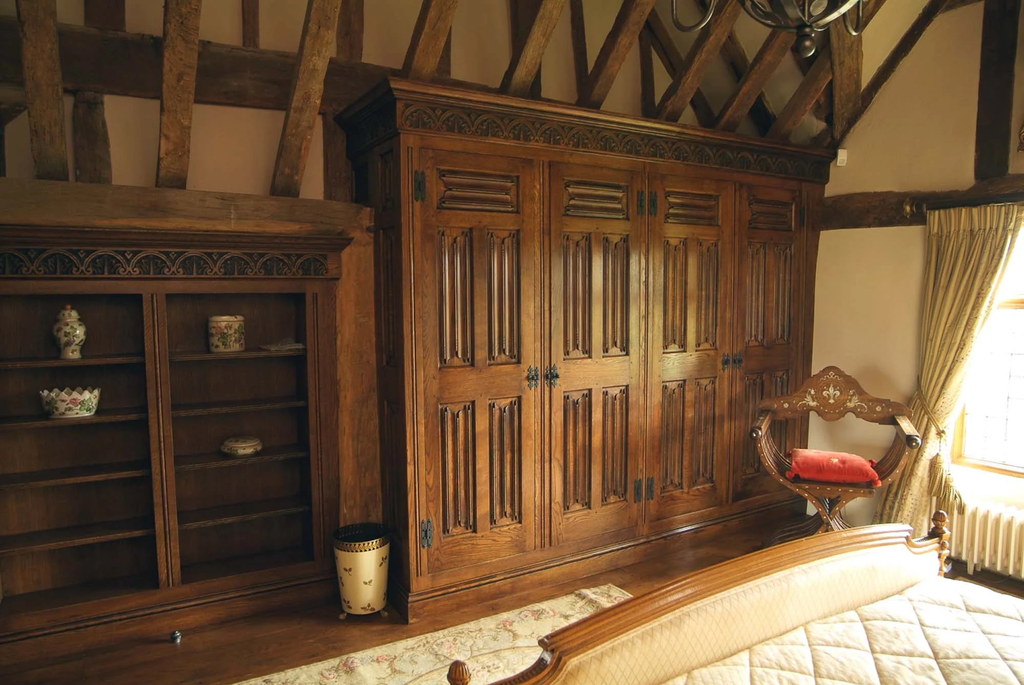 16th century style oak panelled wardrobes.jpg