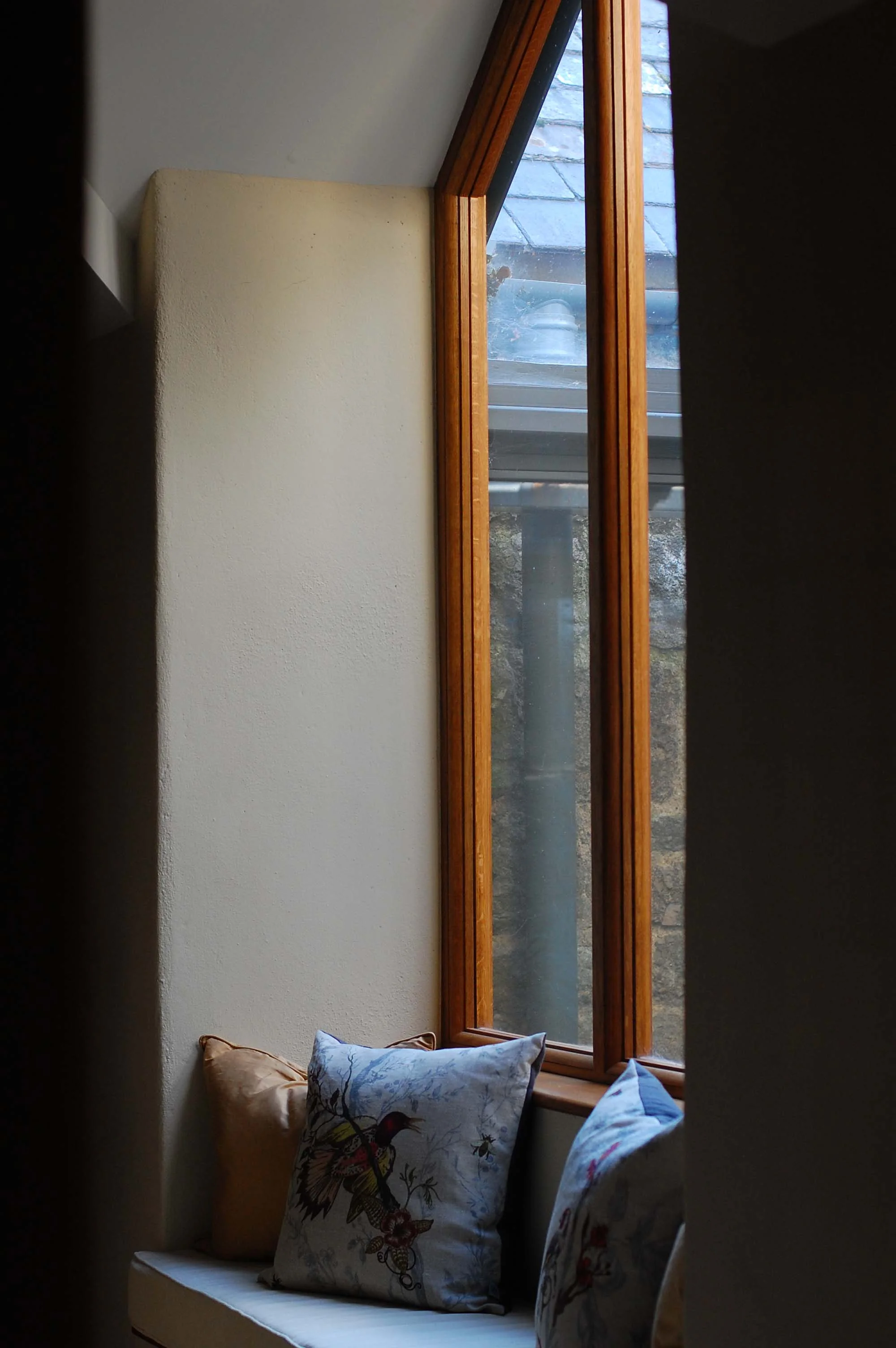 Traditional bespoke oak window and window seat for a period property
